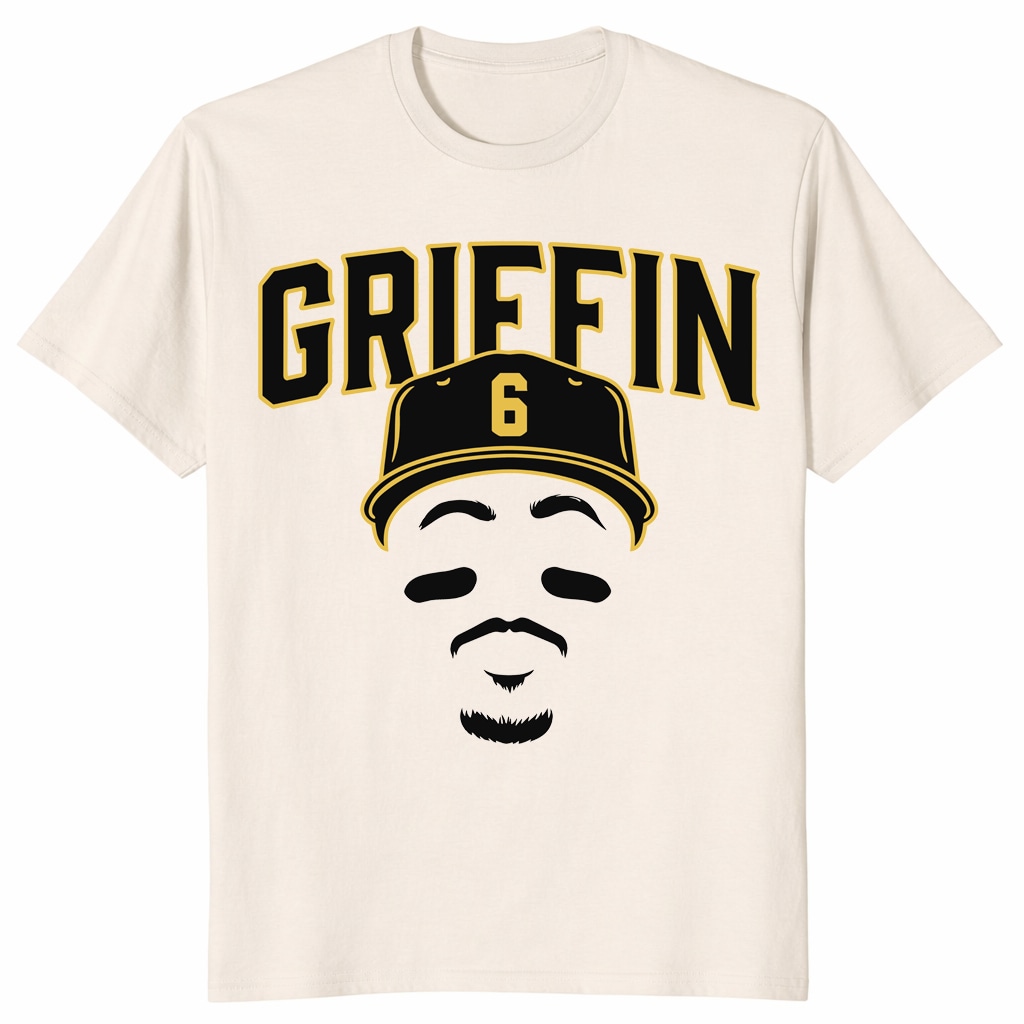 Konnor Griffin Pittsburgh Baseball Blank Face Unisex Shirt – #6 Konnor Griffin Pittsburgh Baseball Blank Face Unisex Shirt – #6