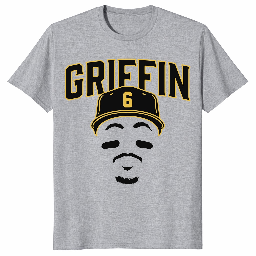 Konnor Griffin Pittsburgh Baseball Blank Face Unisex Shirt – #6 Konnor Griffin Pittsburgh Baseball Blank Face Unisex Shirt – #6