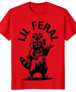 Lil Feral Raccoon Unisex Shirt – Tactical Humor _ Funny Raccoon Shirt
