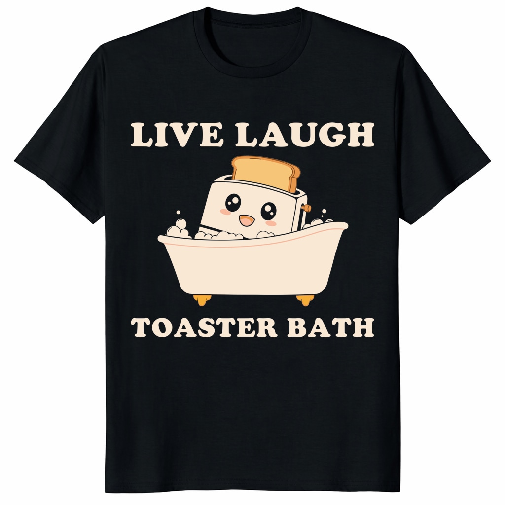Live Laugh Toaster Bath Shirt – Funny Dark Humor Meme Tee Live Laugh Toaster Bath Shirt – Funny Dark Humor Meme Tee