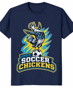 London Soccer Chickens Shirt Funny Football Fan Banter Tee