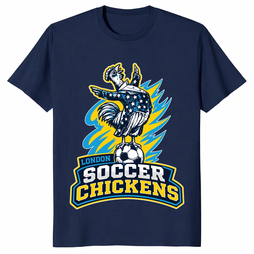London Soccer Chickens Shirt Funny Football Fan Banter Tee London Soccer Chickens Shirt Funny Football Fan Banter Tee