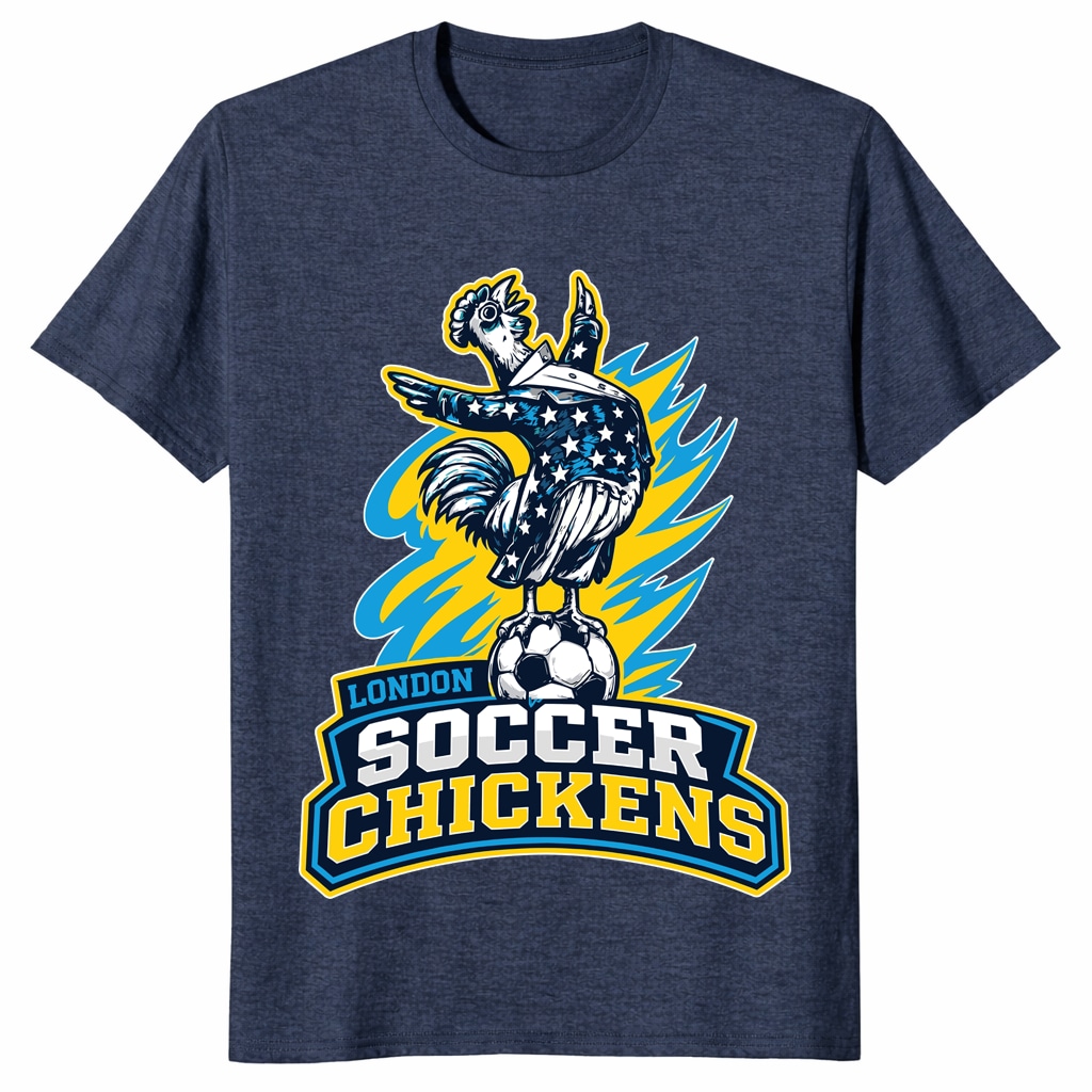 London Soccer Chickens Shirt Funny Football Fan Banter Tee London Soccer Chickens Shirt Funny Football Fan Banter Tee