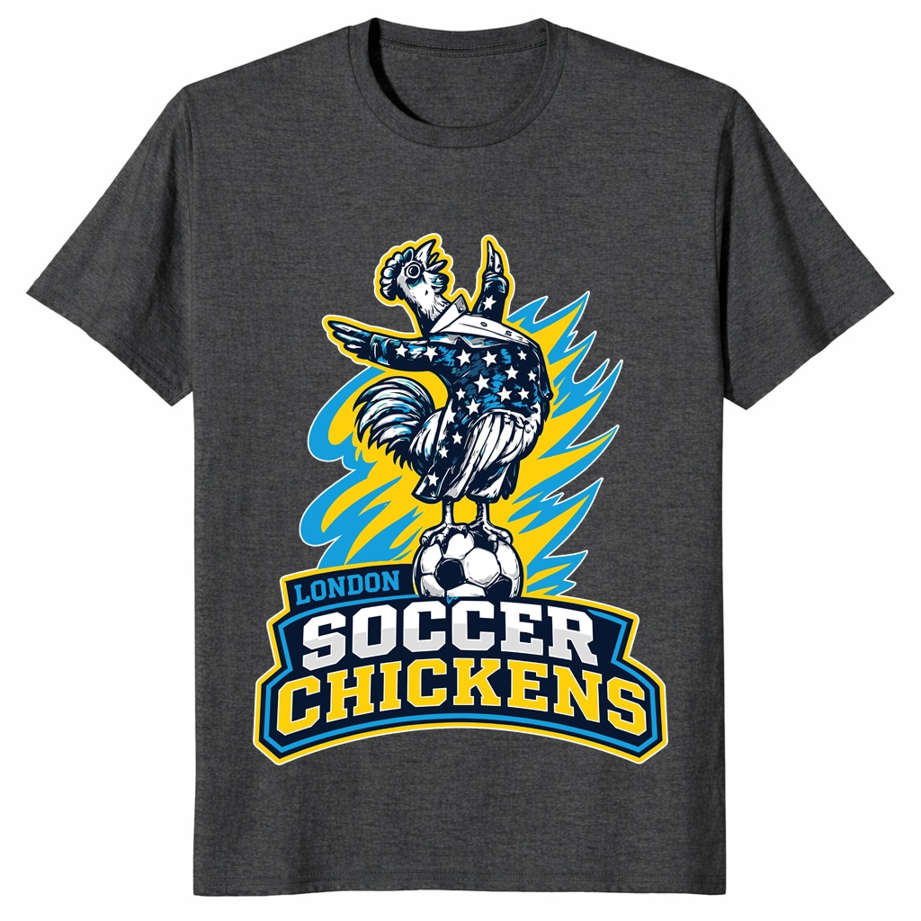 London Soccer Chickens Shirt Funny Football Fan Banter Tee London Soccer Chickens Shirt Funny Football Fan Banter Tee