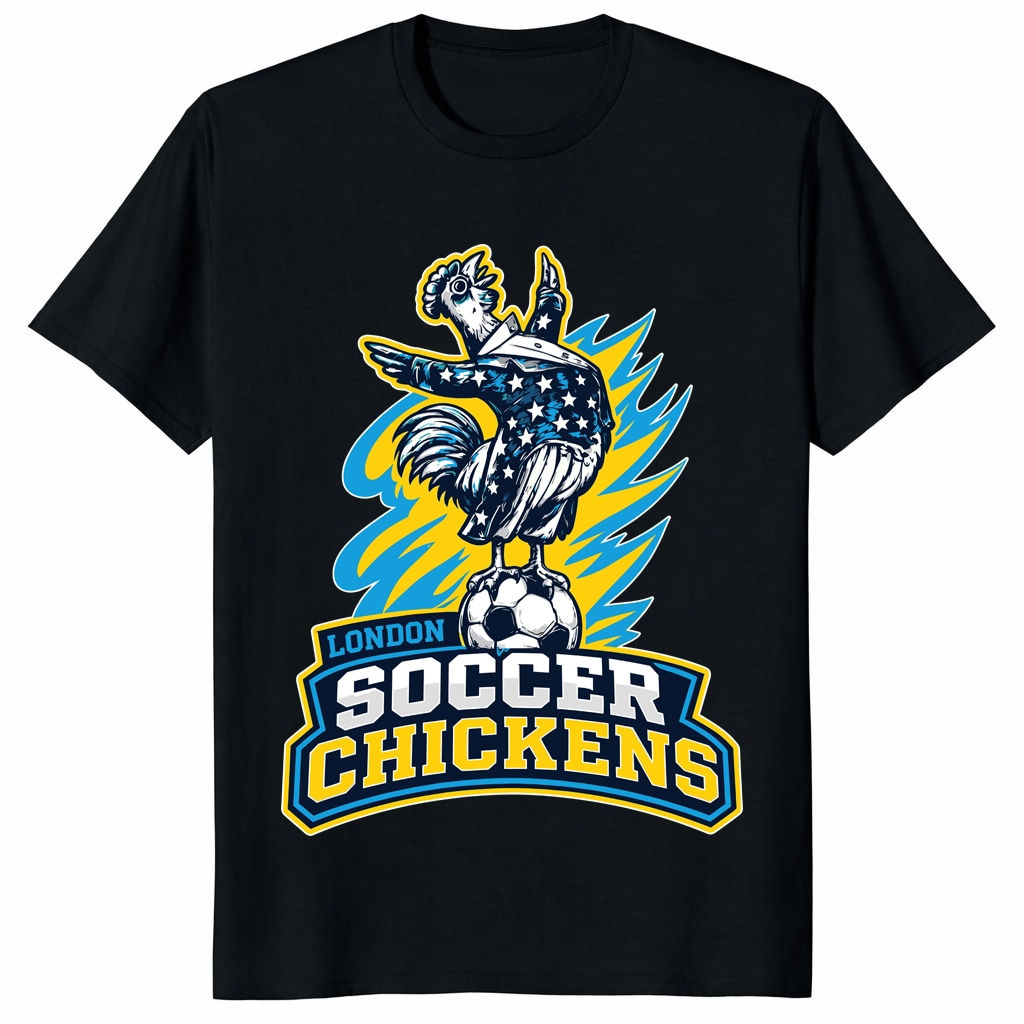 London Soccer Chickens Shirt Funny Football Fan Banter Tee London Soccer Chickens Shirt Funny Football Fan Banter Tee