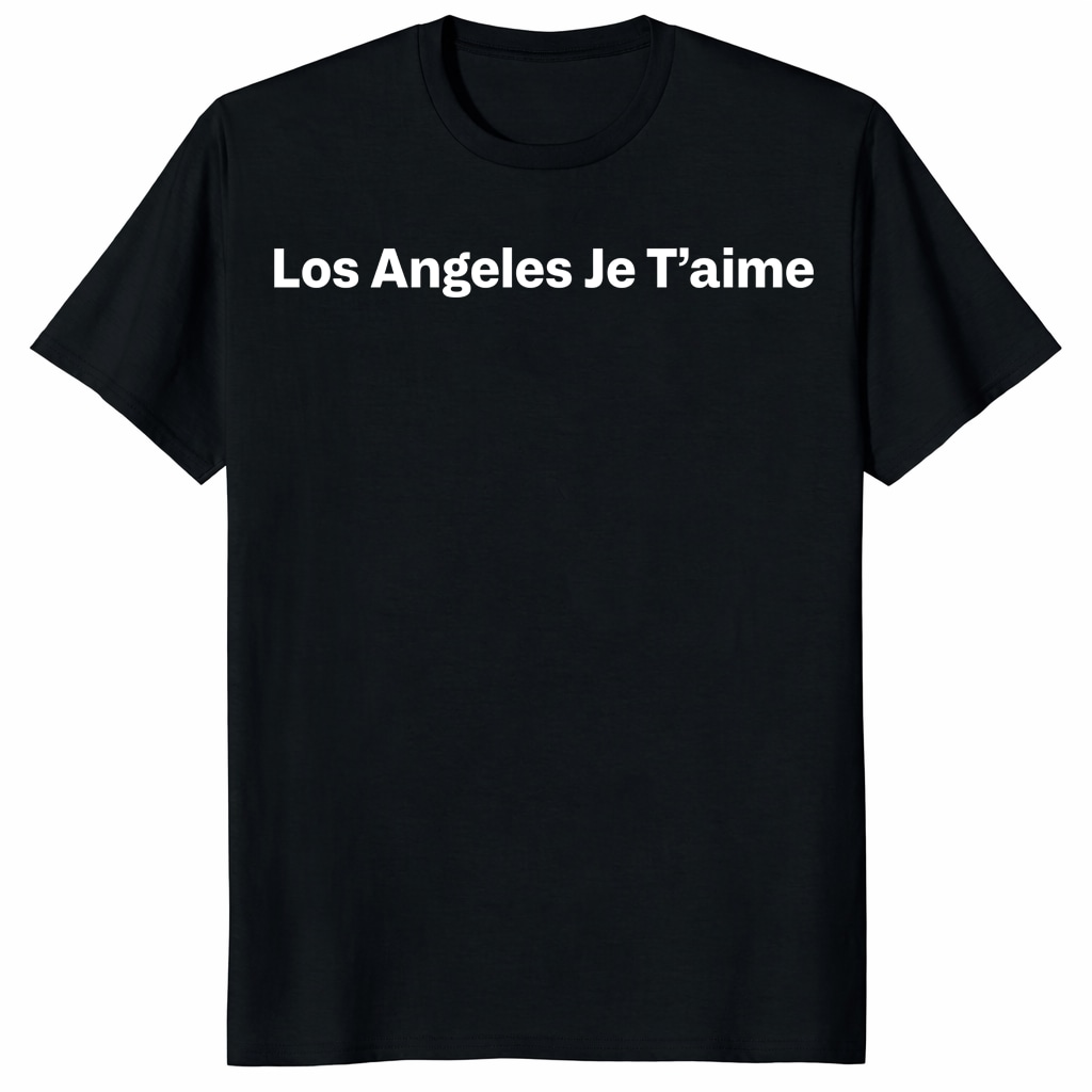 Los Angeles Je T’aime Shirt – Minimalist LA Love French Tee Los Angeles Je T’aime Shirt – Minimalist LA Love French Tee