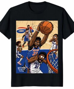 Mitchell Robinson Poster Dunk Joel Embiid Unisex Shirt Knicks 2026
