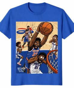 Mitchell Robinson Poster Dunk Joel Embiid Unisex Shirt Knicks 2026