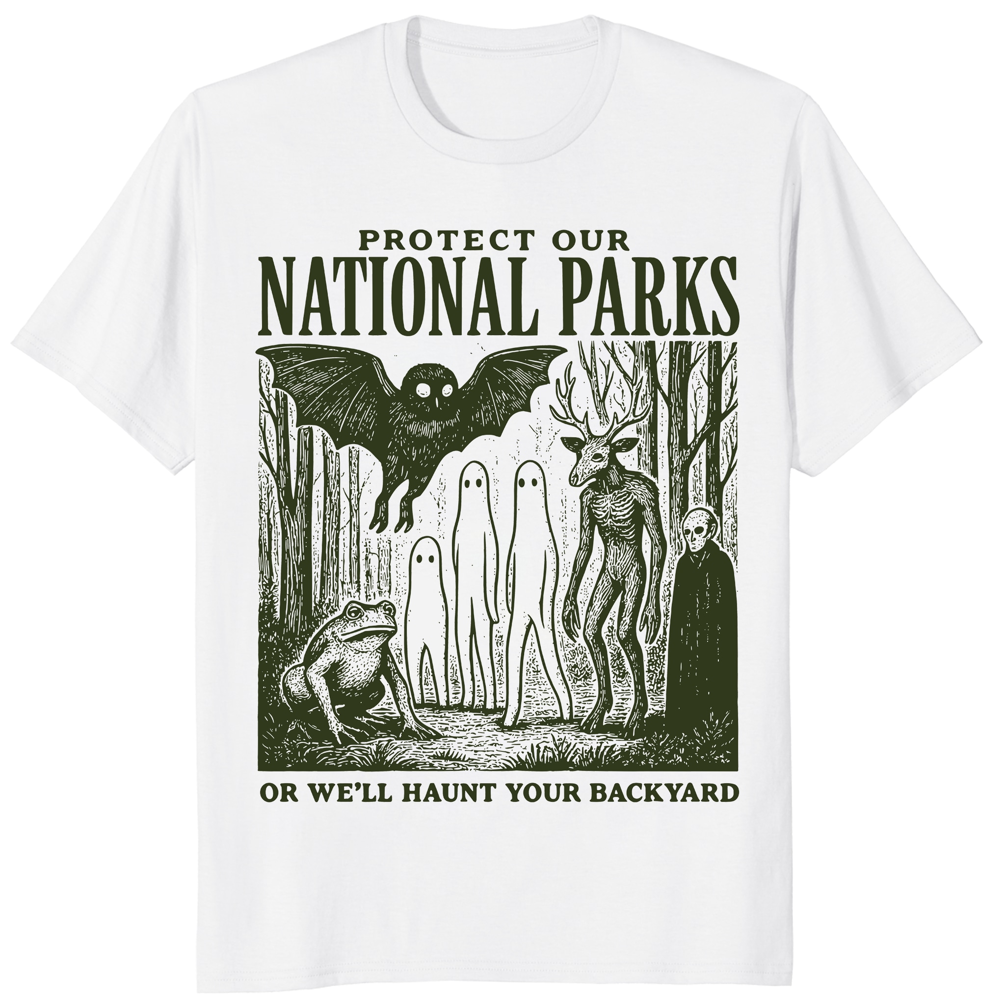 Mothman Shirt – Cryptidcore Folk Horror _ Alt National Park Mothman Shirt – Cryptidcore Folk Horror _ Alt National Park