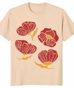 Red Poppy Floral Fuck Trump Shirt – Subtle Anti Trump Tee