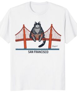 San Francisco CaUnisex Shirt – Golden Gate Bridge Cat Lover Tee