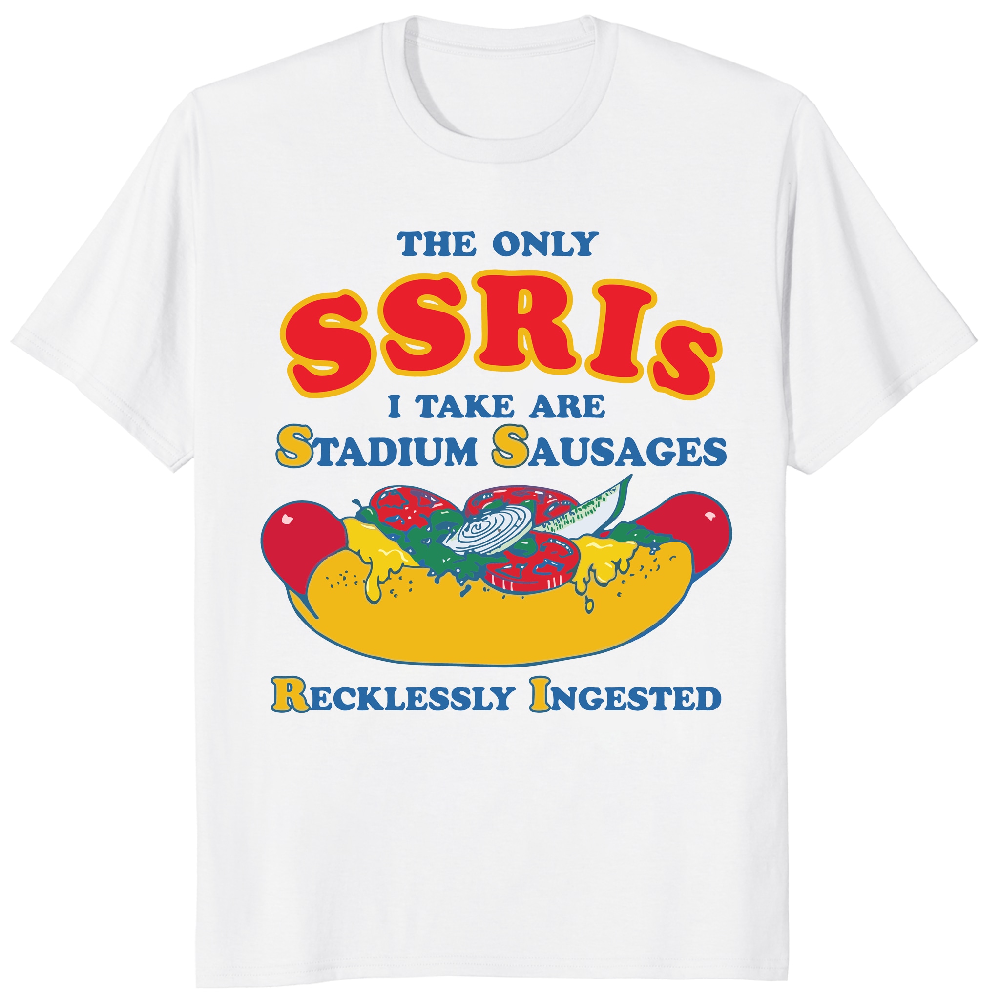 Stadium Sausages Shirt – Funny SSRI Hot Dog Baseball Tee Stadium Sausages Shirt – Funny SSRI Hot Dog Baseball Tee