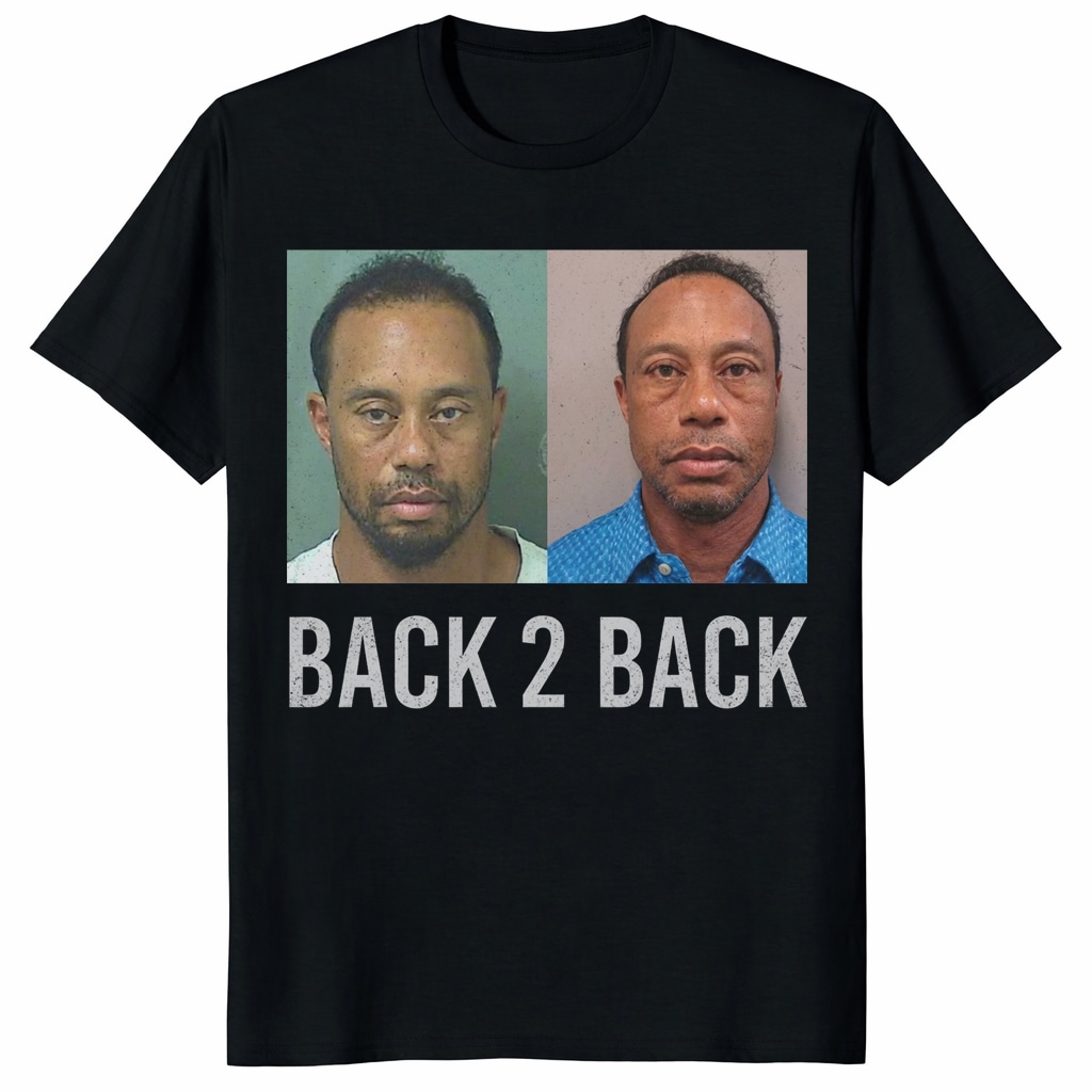 Tiger Woods Back 2 Back MugshoUnisex Shirt – Funny Golf Meme Tee Tiger Woods Back 2 Back MugshoUnisex Shirt – Funny Golf Meme Tee