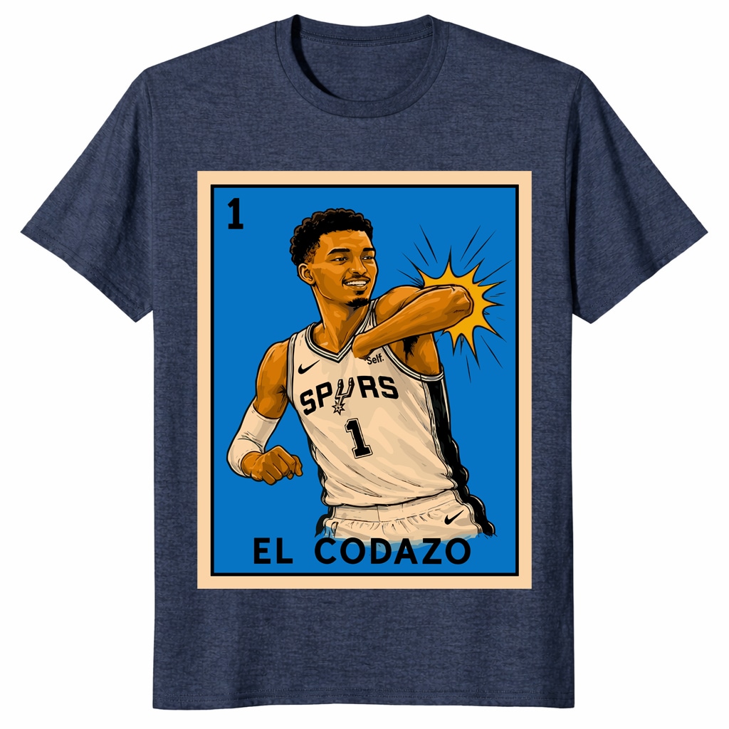 Wembanyama El Codazo San Antonio Spurs NBA Playoffs 2026 Shirt Wembanyama El Codazo San Antonio Spurs NBA Playoffs 2026 Shirt