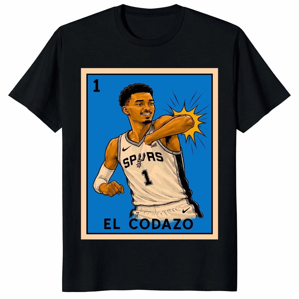 Wembanyama El Codazo San Antonio Spurs NBA Playoffs 2026 Shirt Wembanyama El Codazo San Antonio Spurs NBA Playoffs 2026 Shirt