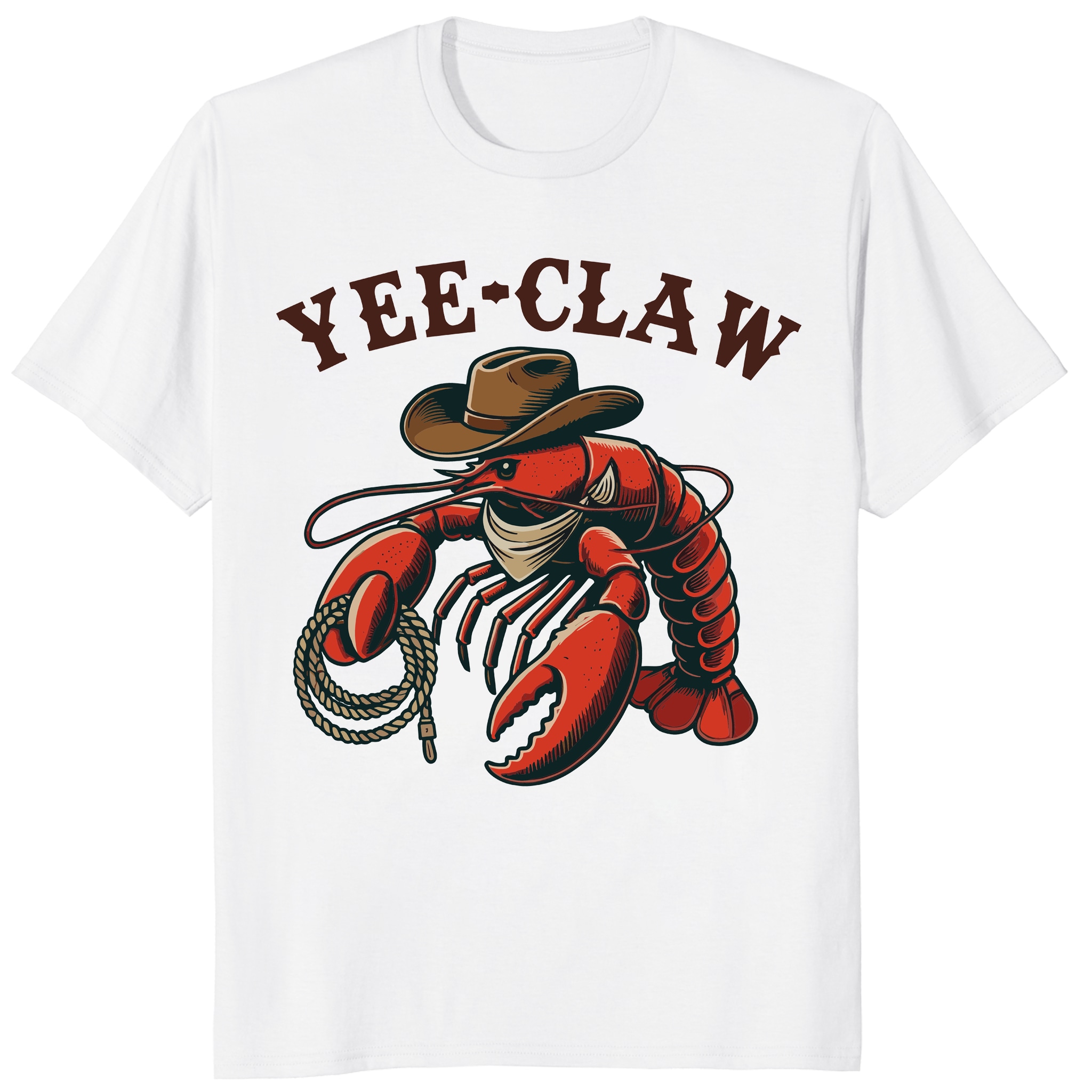 Yee Claw Lobster Shirt – Funny Western Crawfish Cowboy Tee Yee Claw Lobster Shirt – Funny Western Crawfish Cowboy Tee