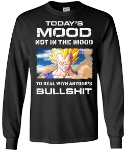 Vegeta Shirts - Today's mood not tin the mood to deal with anyone's bullshit T-shirt,Tank top & Hoodies