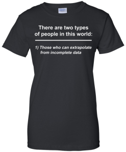 There are two types of people in this world - those who can extrapolate from incomplete data t-shirt,tank,sweater