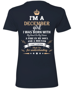 Im a december girl shirts - I was born with my heart on my sleeve a fine in my soul t-shirt,tank,sweater