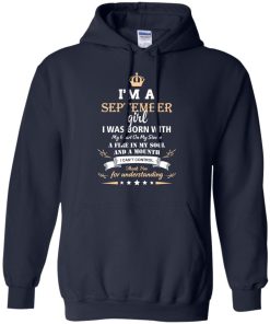 Im a September girl shirts - I was born with my heart on my sleeve a fine in my soul t-shirt,tank,sweater