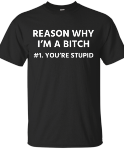 Funny - Reason why I'm a bitch - You're stupid #1 t-shirt,tank,hoodie,sweater