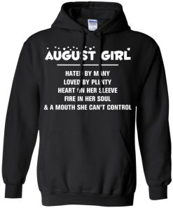 August girl - hated by many - loved by plenty - heart on her sleeve t-shirt,tank,hoodie,sweater