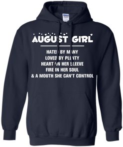 August girl - hated by many - loved by plenty - heart on her sleeve t-shirt,tank,hoodie,sweater