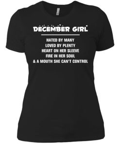 December girl - hated by many - loved by plenty - heart on her sleeve t-shirt,tank,hoodie,sweater