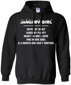 January girl - hated by many - loved by plenty - heart on her sleeve t-shirt,tank,hoodie,sweater