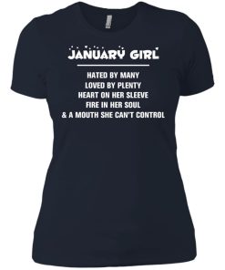 January girl - hated by many - loved by plenty - heart on her sleeve t-shirt,tank,hoodie,sweater
