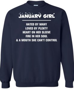 January girl - hated by many - loved by plenty - heart on her sleeve t-shirt,tank,hoodie,sweater
