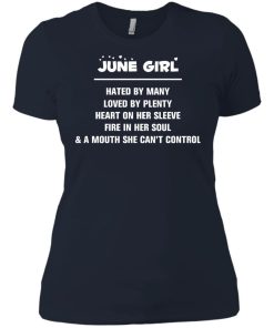 June girl - hated by many - loved by plenty - heart on her sleeve t-shirt,tank,hoodie,sweater