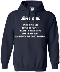 June girl - hated by many - loved by plenty - heart on her sleeve t-shirt,tank,hoodie,sweater