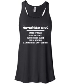 November girl - hated by many - loved by plenty - heart on her sleeve t-shirt,tank,hoodie,sweater