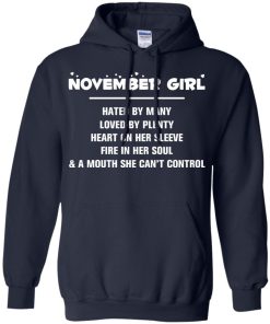 November girl - hated by many - loved by plenty - heart on her sleeve t-shirt,tank,hoodie,sweater