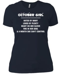 October girl - hated by many - loved by plenty - heart on her sleeve t-shirt,tank,hoodie,sweater