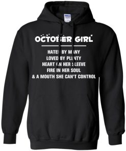 October girl - hated by many - loved by plenty - heart on her sleeve t-shirt,tank,hoodie,sweater