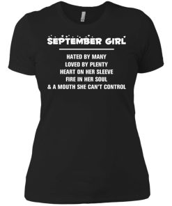 September girl - hated by many - loved by plenty - heart on her sleeve t-shirt,tank,hoodie,sweater