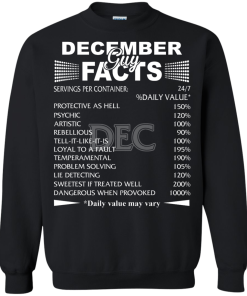 December Guy Facts t-shirt, tank, hoodie, sweater, long stevee