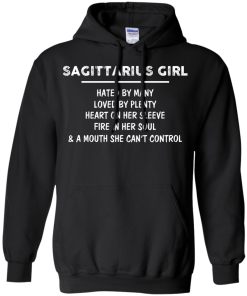 Sagittarius Girl - Hated by many - Loved by plenty - Heart on her sleeve shirt, tank, hoodie