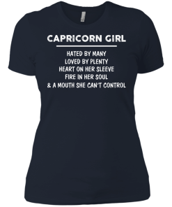 Capricorn Girl - Hated by many - Loved by plenty - Heart on her sleeve shirt, tank, hoodie