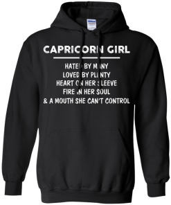 Capricorn Girl - Hated by many - Loved by plenty - Heart on her sleeve shirt, tank, hoodie