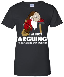 I'm not arguing, I'm explaining why i'm right t-shirt, v-neck, tank, hoodie