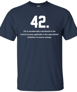The meaning of life is 42 t-shirt, v-neck, tank, hoodie