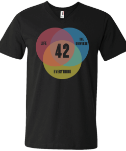 Venn Diagram: Life, the Universe & Everything - Life Meaning is 42 t-shirt, tank, v-neck, hoodie