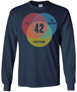 Venn Diagram: Life, the Universe & Everything - Life Meaning is 42 t-shirt, tank, v-neck, hoodie