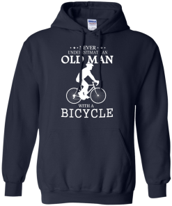 Never Underestimate An Old Man With A Bicycle T Shirt