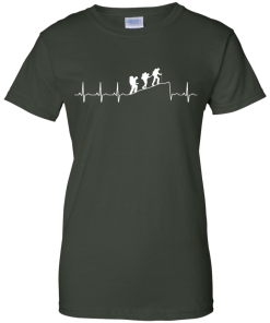Hiking T-Shirt: Hiking Heart Beat T Shirt, Hoodies, Tank Top