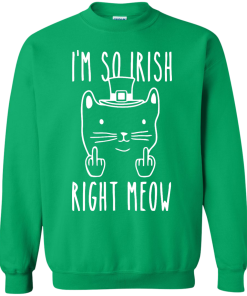 St Patrick's Day Shirt: I'm So Irish Right Meow T-Shirt