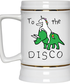 To The Disco Mug Unicorn Riding Triceratops